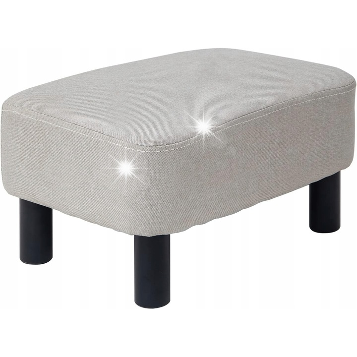 Ülőke, vászon puff, 40x29x24cm méretű, 150kg teherbírású, fa lábakkal, csúszásmentes