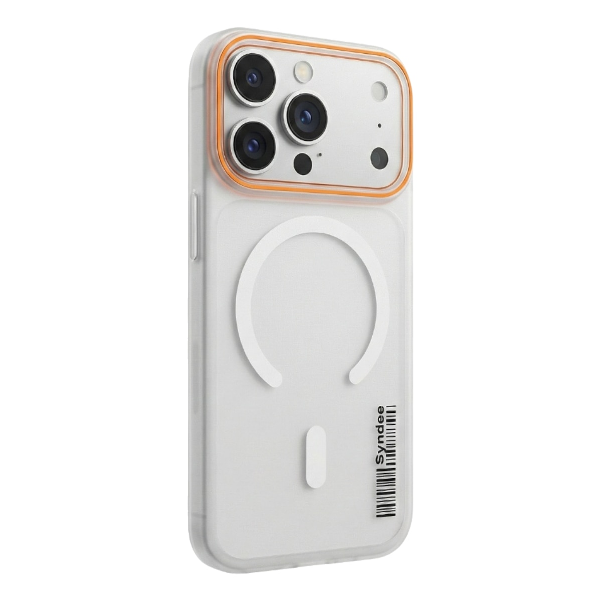 Husa telefon pentru iPhone 17 Pro, Magnetic MagSafe, slim ultra-light, Coaja dura mata, Alb/Transparent