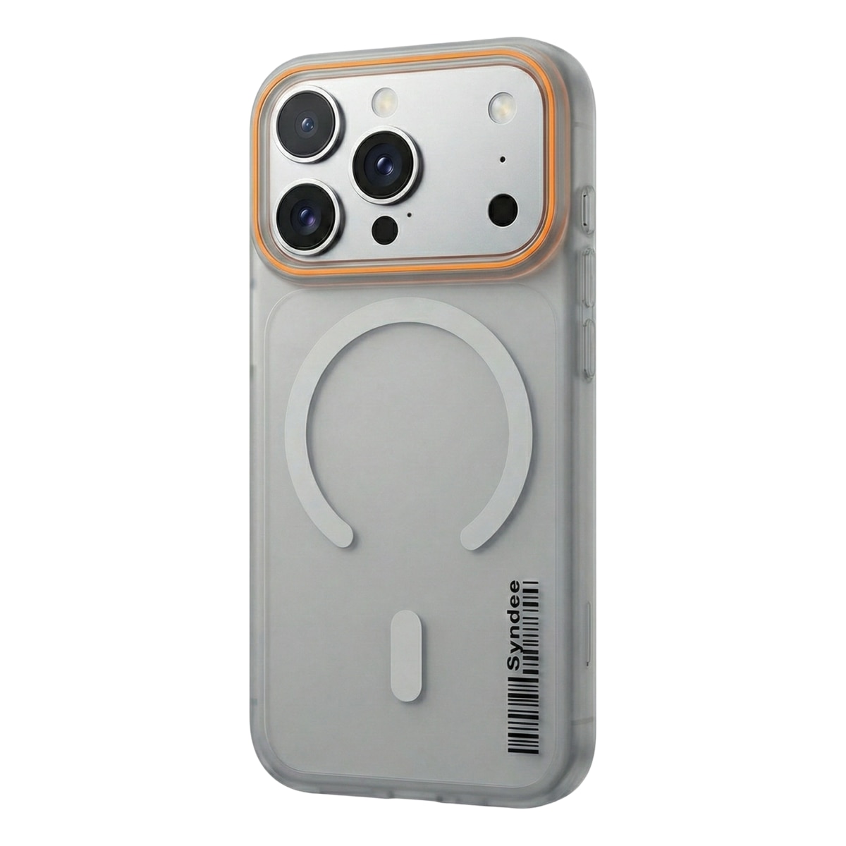 Husa telefon pentru iPhone 17 Pro Max, Magnetic MagSafe, slim ultra-light, Coaja dura mata, Gri/Transparent