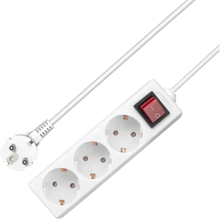 Разклонител Vision Touch V3WON1-5M01A, 3 гнезда, 1.5 м