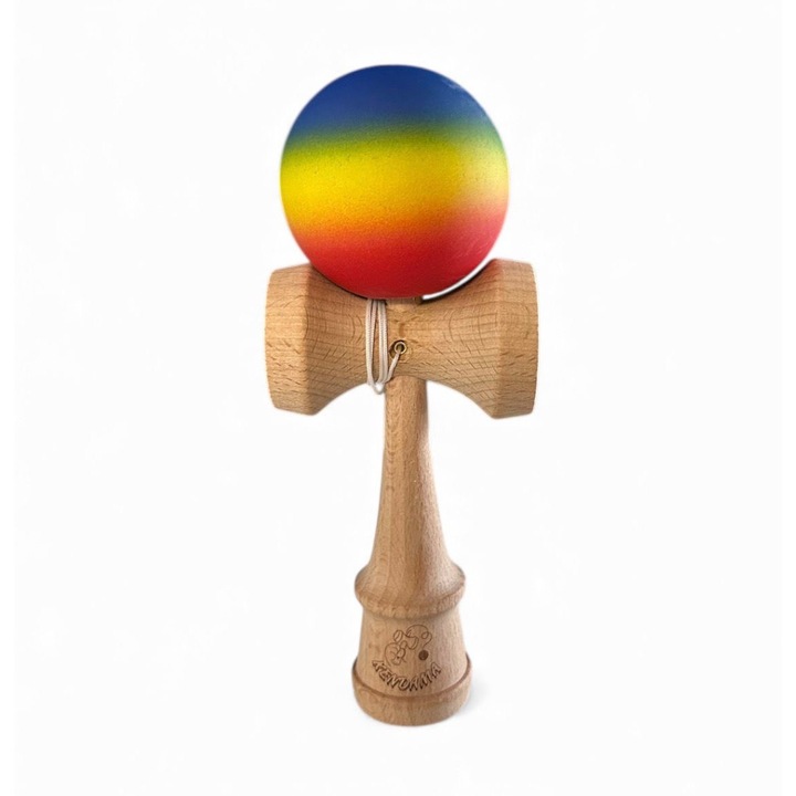 Kendama Premium X modell, fa, élénk színek, 14+ év