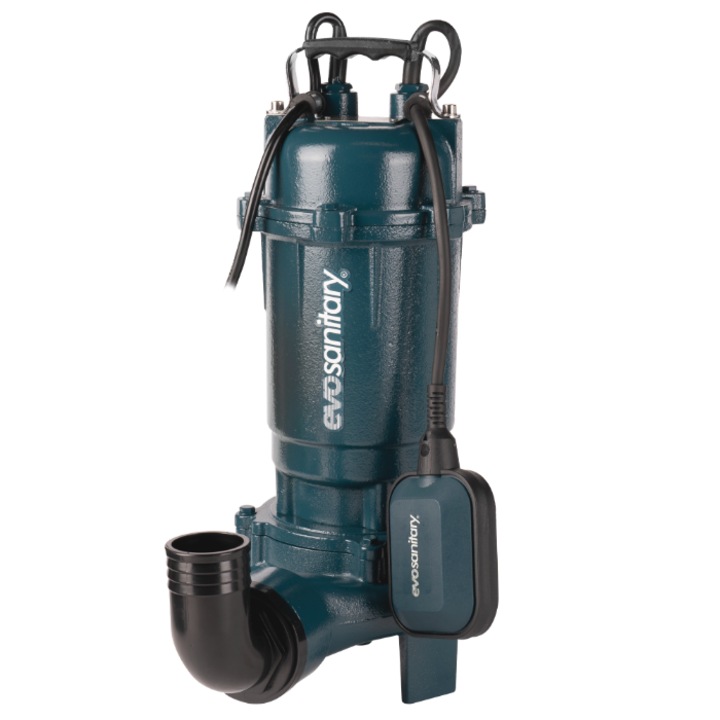 Pompa cu tocator, submersibila, pentru evacuarea apelor uzate din fosa septica, hazna, bazine, uz domestic si semi-industrial, putere 750 W, New CONCEPT