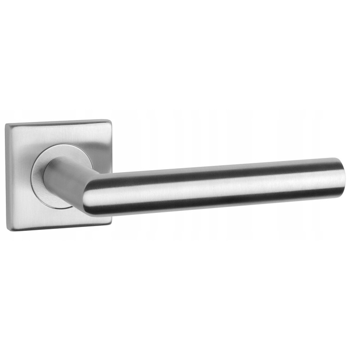 Clantă ușă Enger Kvadrat 1701, inox, rozeta 52x52mm, set complet