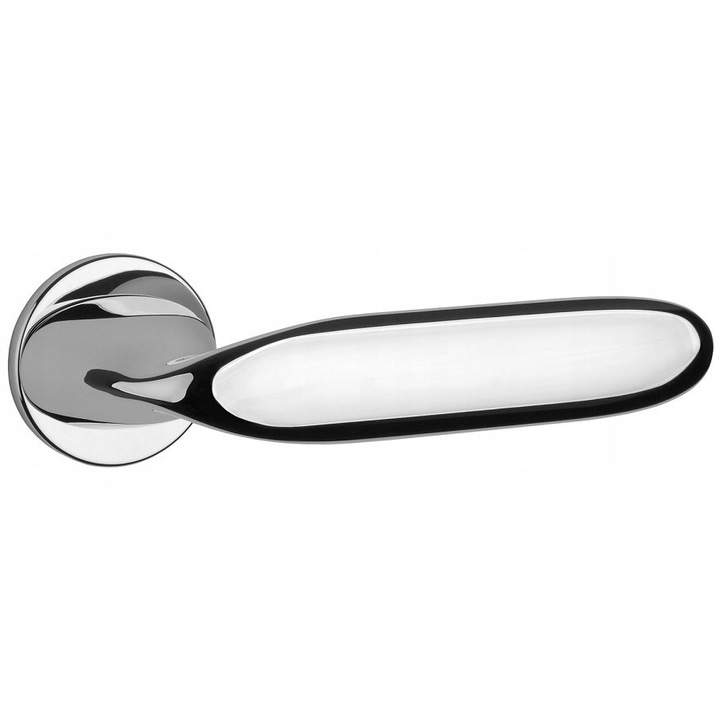 Maner usa set Peonia Slim, cromat, design modern, 7mm grosime, pentru usi interioare