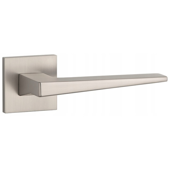 Clantă pentru uși EDA SLIM Enger, nichel, rozeta pătrată 7mm, set complet