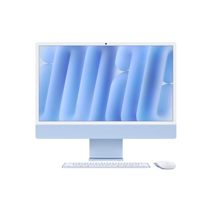 Calculator Desktop Apple iMac 24" Retina 4,5K, Cip M4, 24GB, SSD 512GB, Albastru