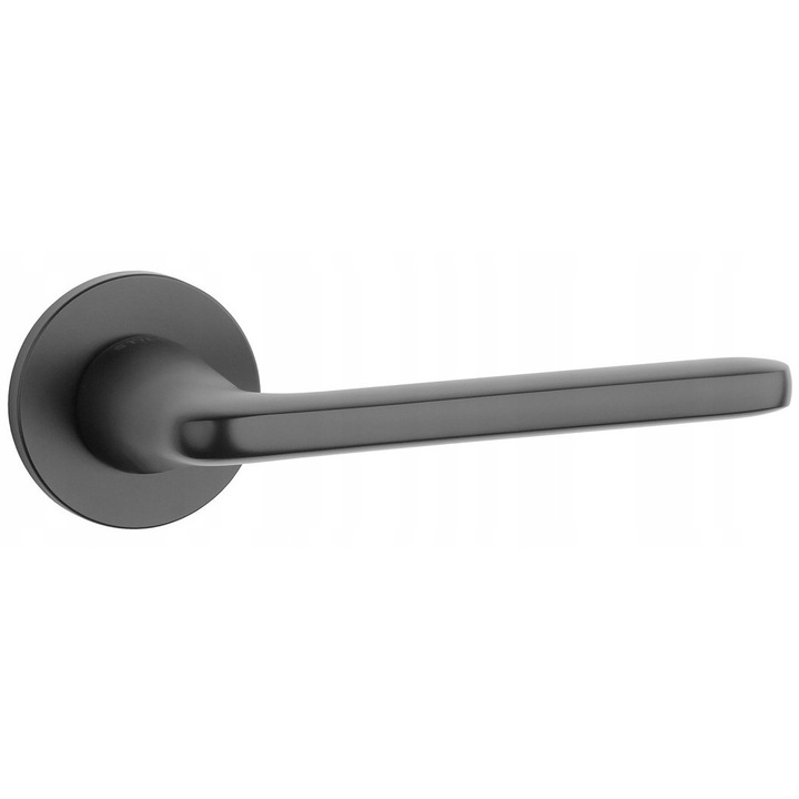 Clante Enger Uta Slim, negru mat, design modern, rozeta rotunda, set complet