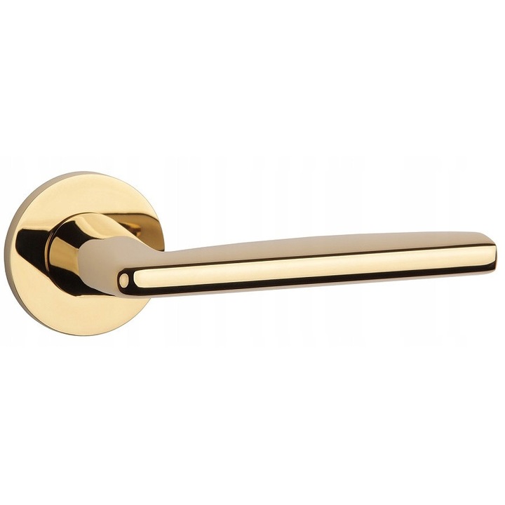 Mânere Ușă Set Enger Luna Slim Auriu, Design Modern, Rotunde, 52x7mm