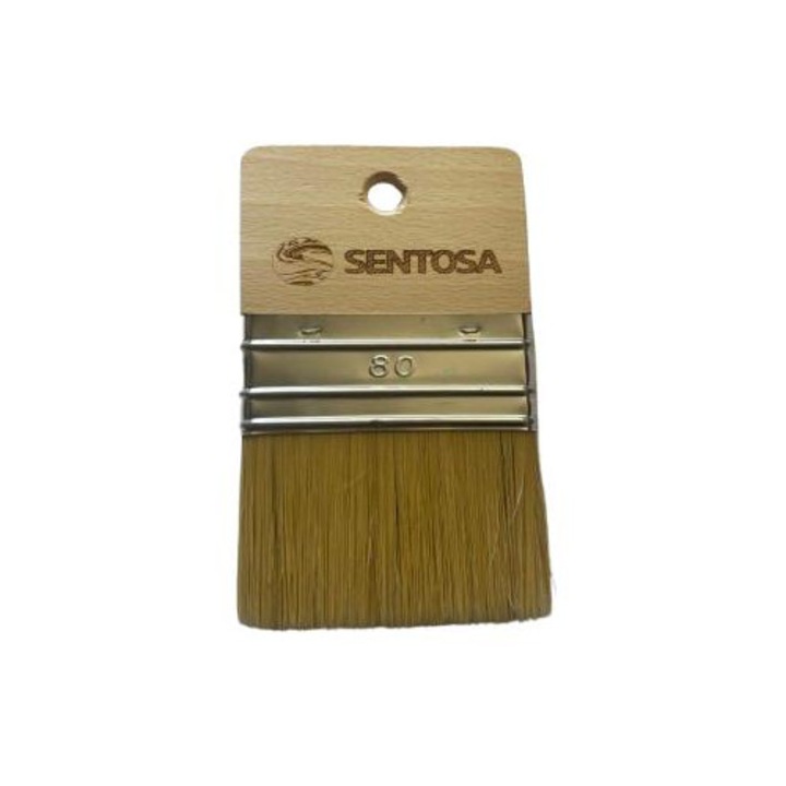 Pensulă Profesională pentru Vopsea Decorativă 80x100 mm, peri naturali, maner ergonomic