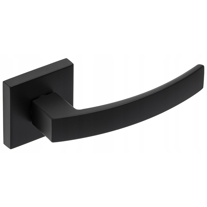 Manere Usi Interioare GAMET MisticO, negru mat, set, 126mm, scut patrat