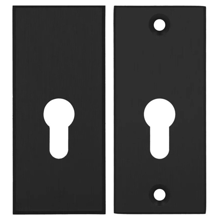 Rozeta usa exterioara AXA Royal, 117mm, aluminiu anodizat, neagra