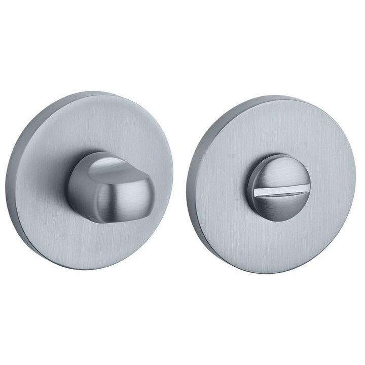 Rozeta WC Slim Enger, Crom Satinat, Set 2 Rozete, 2 Adaptoare, 4x4 mm