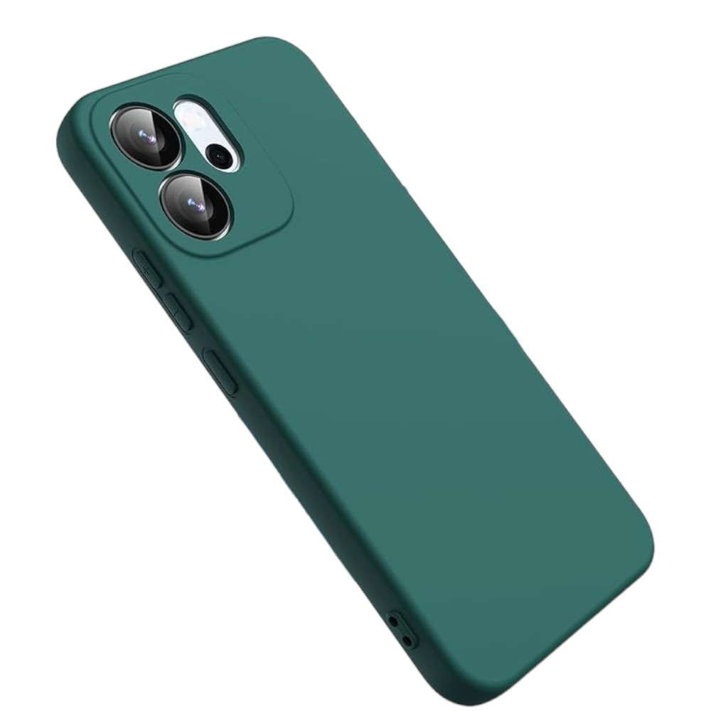 Husa pentru Telefon Compatibila cu Oppo Reno 14 FS 5G/ 14 F 5G, G-Tech, Silicon TPU, Protectii camere, Aspect Mat, Verde Inchis