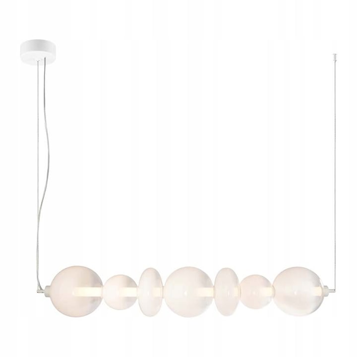 Lampa Suspendată Milagro Daphne, 40W LED, Alb, 117.5x20cm, Înălțime Reglabilă 300-1300mm
