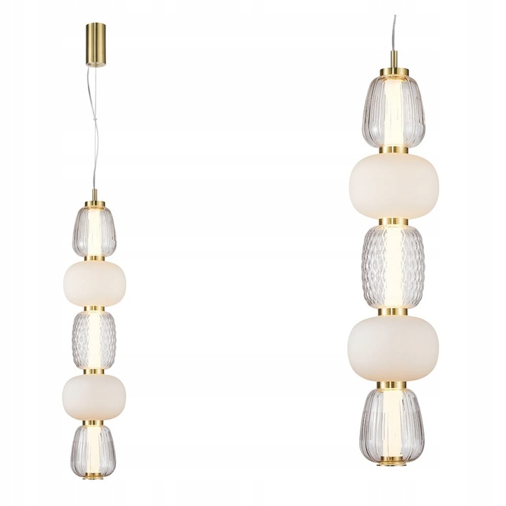Lampa Suspendată Pendul MILAGRO CARO GOLD LED, Sticlă Aurie, 40W, 5032lm, 3000K
