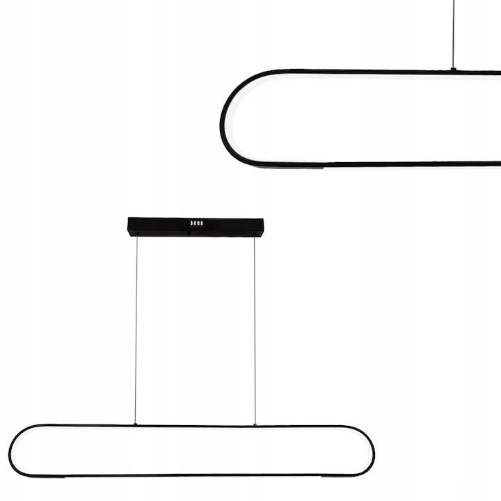 Lampa suspendată MILAGRO FRAME LED, 42W, negru, 4000K, dimensiuni 100x8cm