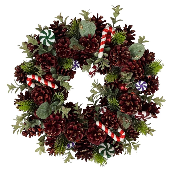 Коледни венци "Сладък дом" 34x34x7.5