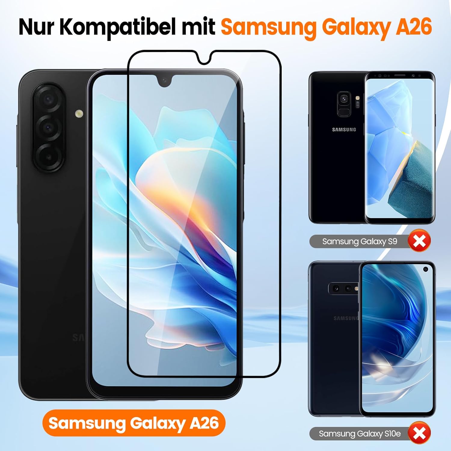 Folie sticla compatibila cu Samsung Galaxy A26 - Contur negru ALC