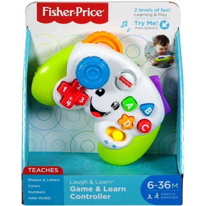 Jucarie interactiva bebelusi Mattel, invatare culori, forme, 6 luni+