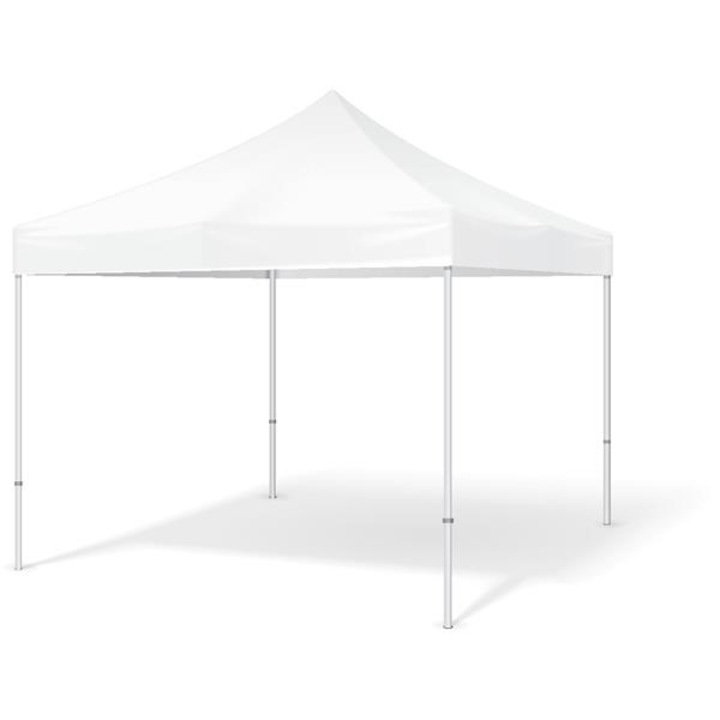 Acoperis de cort 3x3, Media Display, poliester 250g, rezistent la apa, alb, 301x38x171 cm