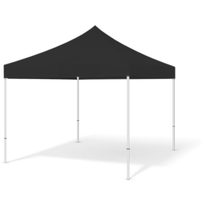 Acoperis de cort 3x3, Media Display, poliester 250g, rezistent la apa, negru, 301x38x171 cm