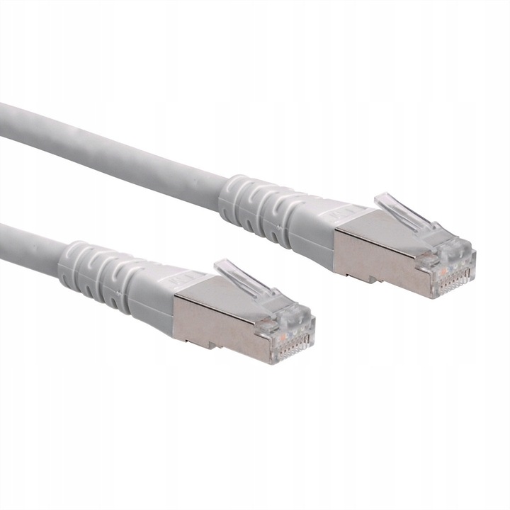 Roline S/FTP Cat.6 patch kábel, 0.3m, szürke, dupla árnyékolás, RJ-45 csatlakozók