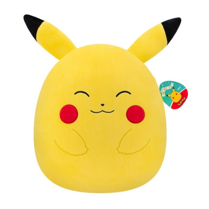 Figurina pluszowa Pokemon Squishmallows, Pikachu, 35 cm, multicolor