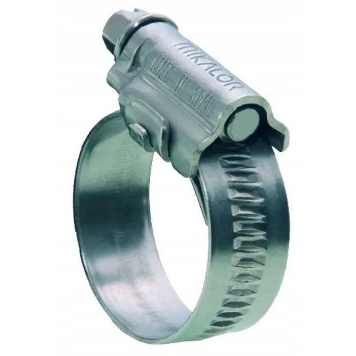 Colier surub Mikalor ASFA-S W1, otel galvanizat, 12x190-210mm, rezistent la coroziune