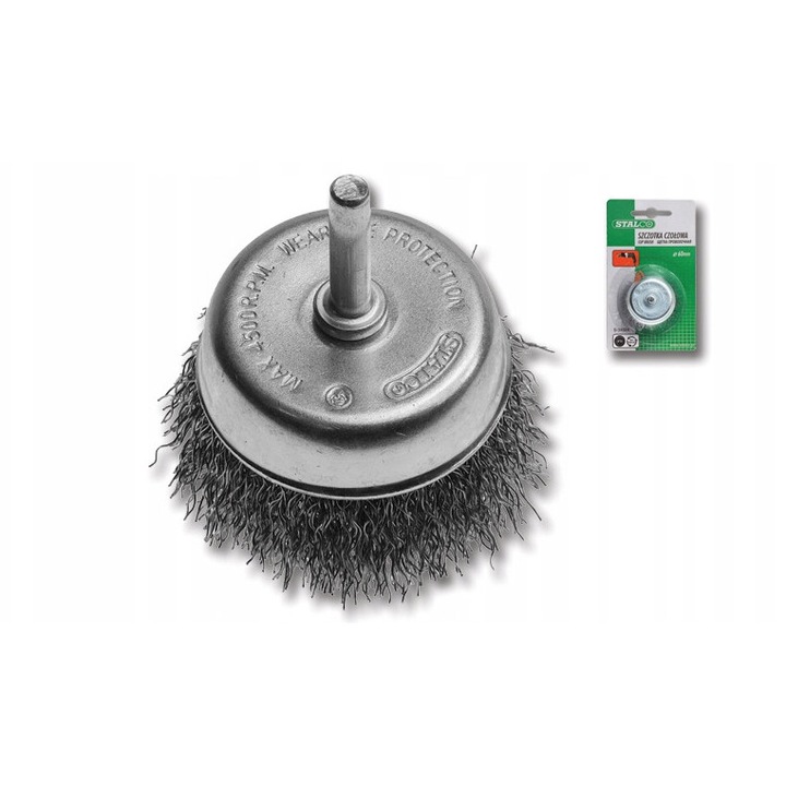 Perie Stalco 60mm pentru Curatare Metal, Vopsea si Rugina