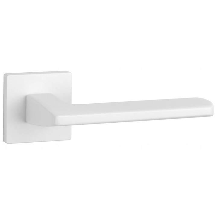 Clanta Yuka Q Slim, Enger, alb mat, rozeta patrata 52x52mm, set complet montaj