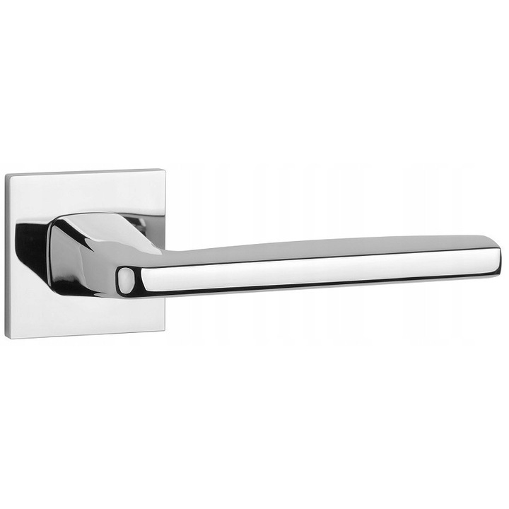 Clanta Enger Erba Q Slim, crom lucios, rozeta patrata 52x52mm, grosime 7mm, set complet montaj