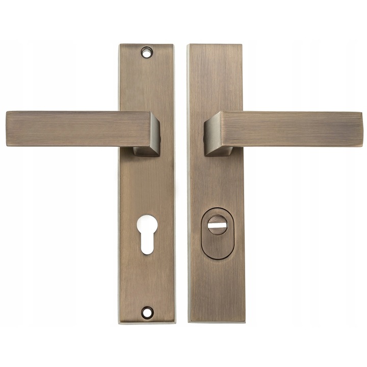 Clantă Antiefracție KUCHINOX QUALIA, finisaj patina mata, 72mm, pentru uși exterioare, aluminiu și oțel