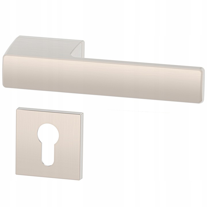 Clantă ErgoLine MAGNUM, argintiu mat, set complet, pentru uși de interior, 30-60mm