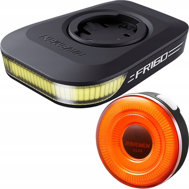 Set Lumini Bicicleta Ravemen FR160 + CL05 - Siguranta si Vizibilitate