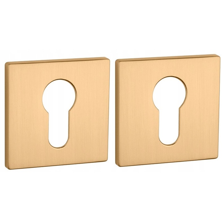 Rozeta Patrata Enger APRILE, aur mat, set complet, 52x52mm