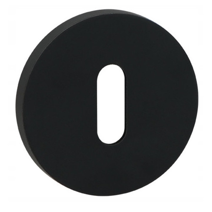 Rozeta ușă KUCHINOX LO4 901R, neagră, 6mm, set complet pentru cheie, aluminiu