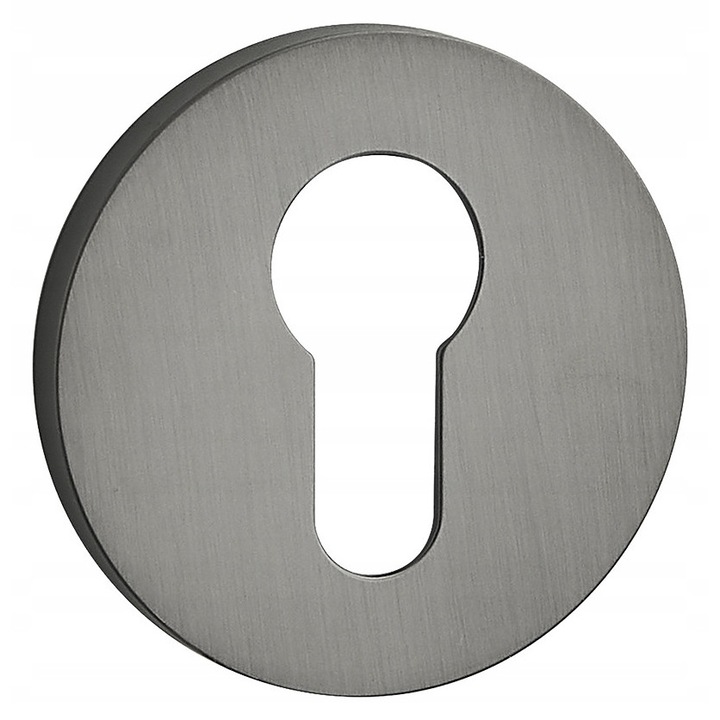 Rozeta Usa Kuchinox MAROKO SLIM, grafit, set complet, 6mm, pentru usi interior 38-45mm