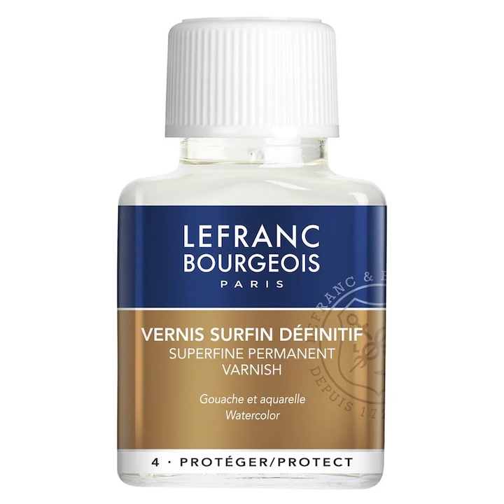 Lac transparent de protecție Lefranc & Bourgeois, 75 ml, finisaj satinat, aplicare prin pulverizare