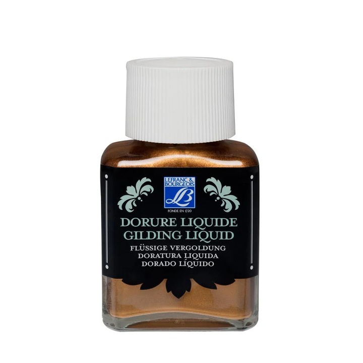 Foita lichida pentru aurire, Lefranc&Bourgeois, 75 ml, pigmenti metalici, Golden Shadow