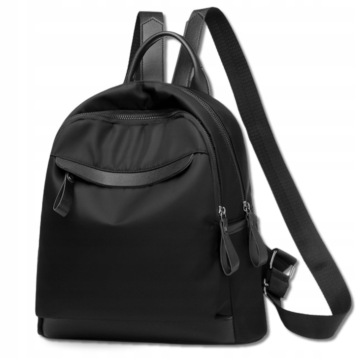 Edibazzar fekete vízálló hátizsák, retro vintage, ökológiai bőr, 31x28x14 cm