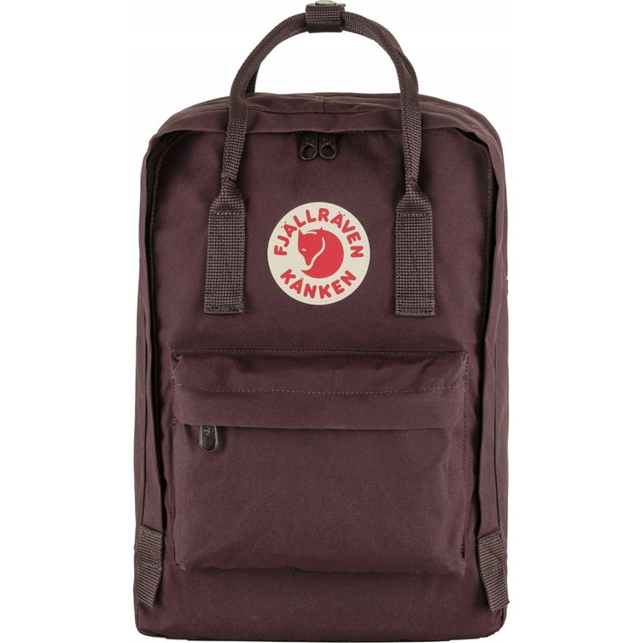 Rucsac Fjallraven Kanken Laptop 15, Vinylon-F, capacitate 18L, culoare Blackberry