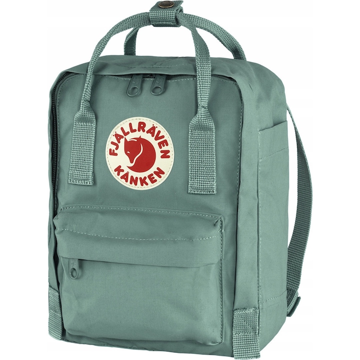 Rucsac Fjallraven Kanken Mini 7L, Verde Frost, dimensiuni 29x20x13cm