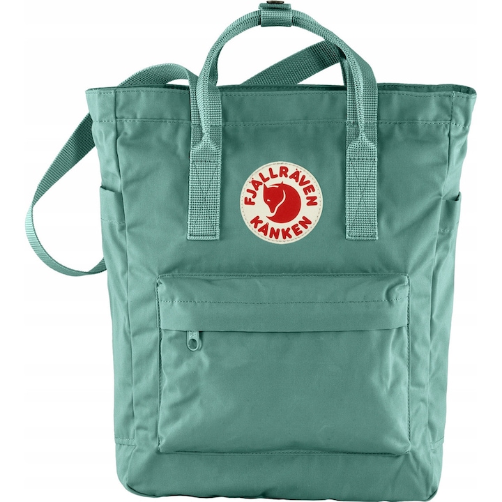 Fjallraven Kanken Totepack hátizsák, zöld (Frost Green), 15 hüvelykes laptoprekesz, állítható pántok