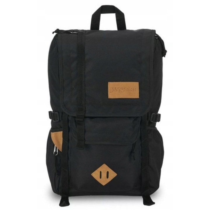 Rucsac JanSport Hatchet, negru, 28L, compartiment pentru laptop 15", poliester reciclat