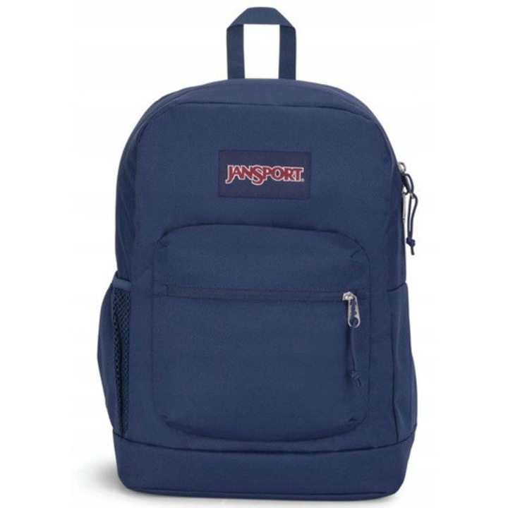 JanSport Cross Town Plus városi hátizsák, tengerészkék, újrahasznosított poliészter, 15 hüvelykes laptoprekesz