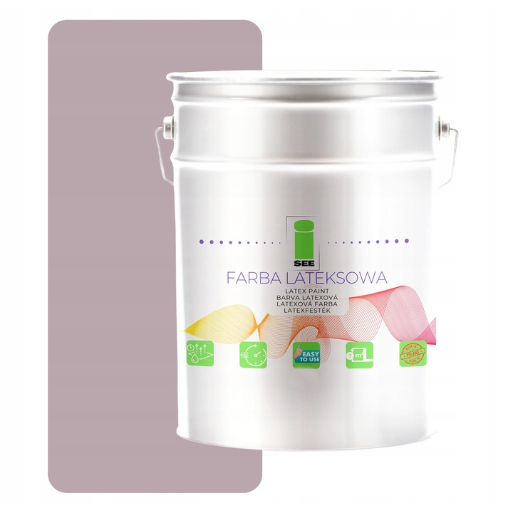 Vopsea lavabila pentru pereti, I SEE, 10L, acoperire completa in 2 straturi