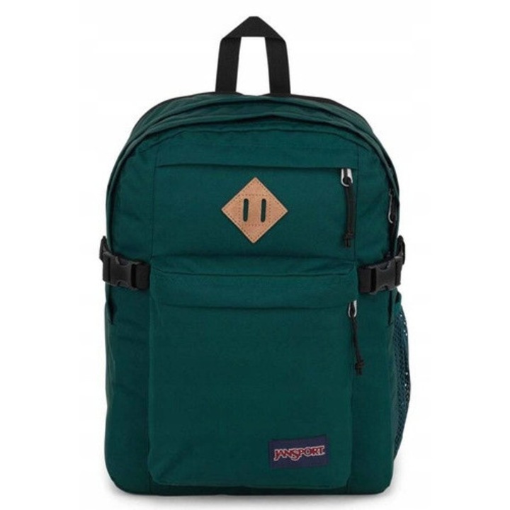 Rucsac JanSport Main Campus 32L, verde intens, compartiment pentru laptop 15", curele ergonomic