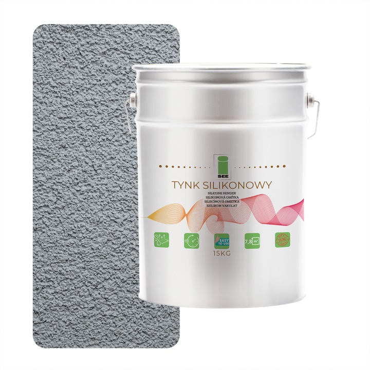 Tencuiala siliconica, I SEE, 1.5mm, 15kg, gri