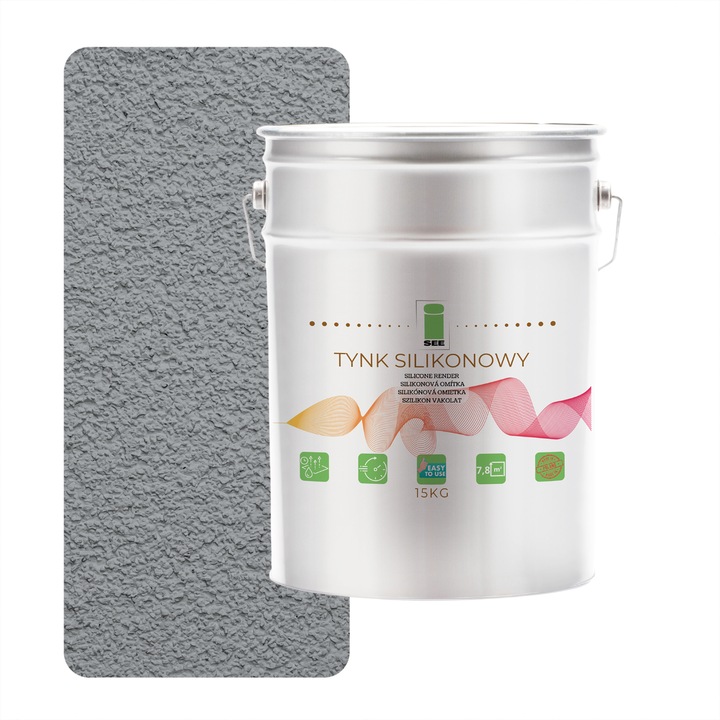 Tynk siliconic 7045, I SEE, exterior, 1.5mm, gri, 15kg