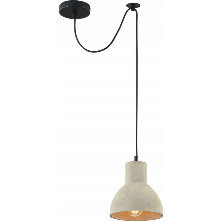 Lampa Suspendata Maytoni Broni, Beton/Metal, Gri/Negru, 16cm